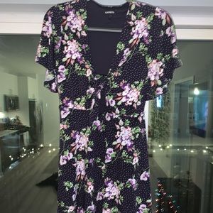 Violet Polka Dot Skater Dress